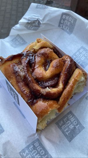 Plum & cinnamon roll: so fluffy, moist and well balanced in taste. It was still warm!  at Zeit für Brot in Frankfurt