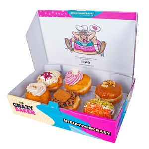 Box of 6 Vegan Doughnuts at The Crazy Baker in Swansea