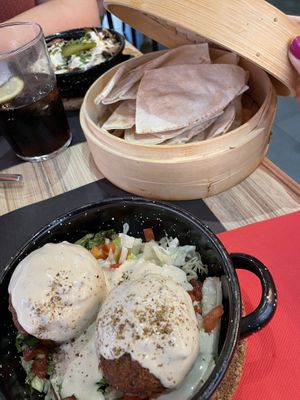 Falafel with naan  at Beirut•Barcelona in Barcelona