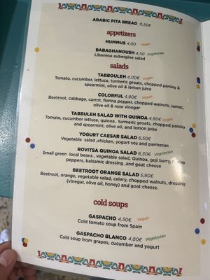 Menu 2  at Lacantina in Athens