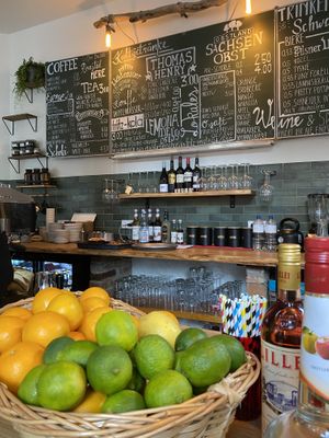 View of the bar at Schwung und Schwebe in Leipzig