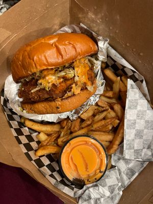 Solár’s chicken sandwich. (No animals were harmed in the making of my dinner) at Solár: A Vegan Eatery in Tempe