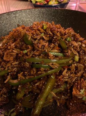 Chaulafan aka fried rice with tofu at LUCHA LIBRE in Lausanne