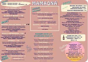 Menu 1 at Mamaona in Montpellier