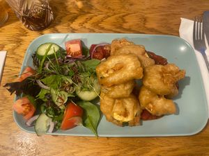 Zucchini fritters £6 at The Woolpack Inn in Christchurch