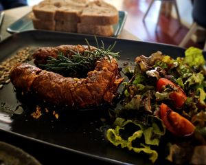 Chouriço assado. at Green Point in Aveiro