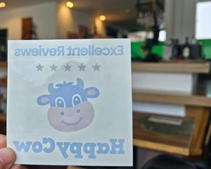 Excellent reviews! 🐮💜 at Green Point in Aveiro