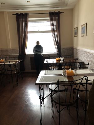 Front sitting room  at Govindas in Almaty