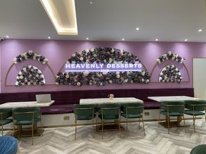 interior decor at Heavenly Desserts in Watford