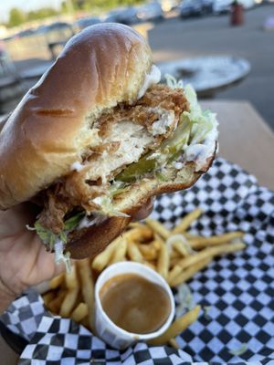 Chkn Sandwich (available Wednesdays only). Delicious! The juiciest I’ve ever had !  at FRANCIS in Minneapolis