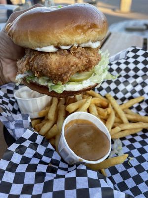 Chkn Sandwich (available Wednesdays only). Delicious! The juiciest I’ve ever had!  at FRANCIS in Minneapolis