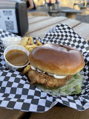 Chkn Sandwich (available Wednesdays only). That buttery bun tho!! xo   at FRANCIS in Minneapolis