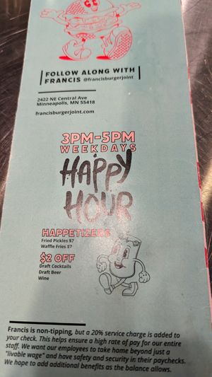  at FRANCIS in Minneapolis