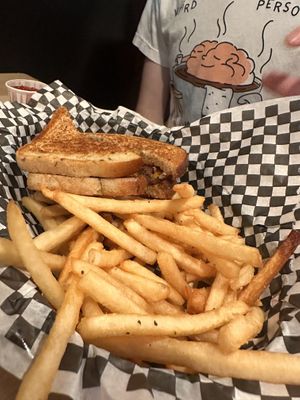 Phatty melt in rye with fries   at FRANCIS in Minneapolis