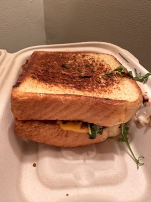 Phatty melt on garlic bread; very greasy   at FRANCIS in Minneapolis