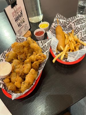Mushrooms and Corndog at FRANCIS in Minneapolis