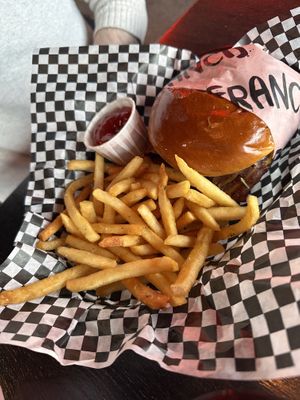 Baconator and fries   at FRANCIS in Minneapolis