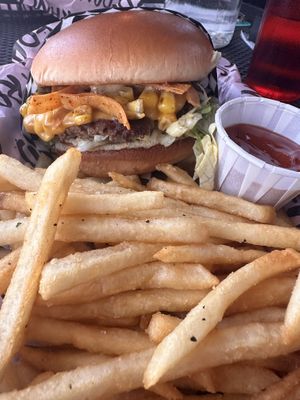 Special elote burger (so good!)   at FRANCIS in Minneapolis