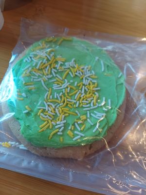 Snickerdoodle cookie with Lemon Mint icing at Seize The Bagel - Cascade Park in Vancouver