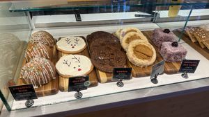 Display case desserts  at Seize The Bagel - Cascade Park in Vancouver