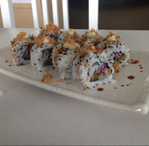 Sesame (and fried enoki mushroom) roll - vegan at EcoLife Kitchen in Kuala Lumpur
