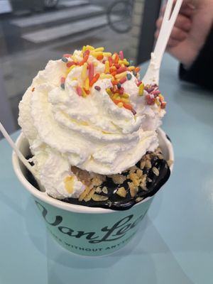 Vegan banana bread with walnuts sundae  at Van Leeuwen Ice Cream - City Center in Philadelphia