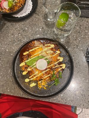 Vegan Jackfruit enchiladas - wow !!!  at Tac/Quila in Palm Springs