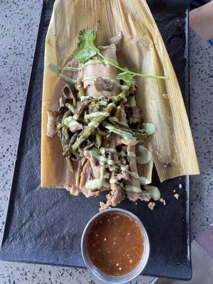 Huitlacoche tamal  at Tac/Quila in Palm Springs