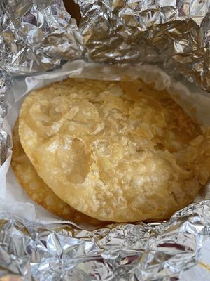 Poori was a bit different, but not bad  at The Hyderabad Indian Grill in Bloomington