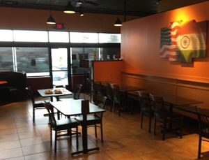 Dining area at The Hyderabad Indian Grill in Bloomington