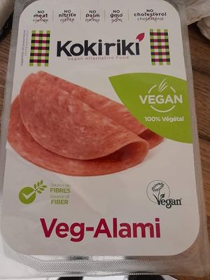 Fake Salami slices at Kultur Végane in Saint-brieuc