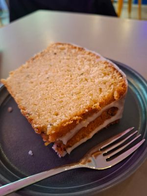 Lemon zucchini cake at Café Blá in Munich