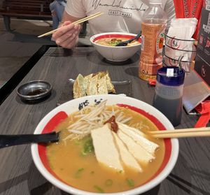 Vegan ramen and gyoza  at Ramen Danbo in South Brisbane