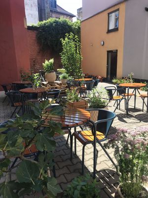 backyard at Kaffeesurium in Furth