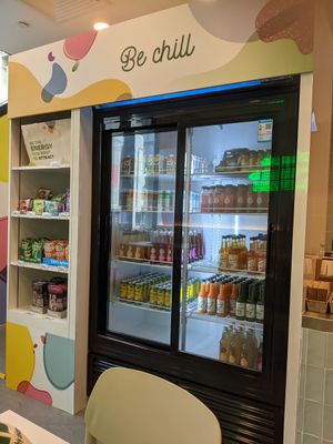 Drinks and snacks at Quick Greens - Funan Ctr in Central Singapore