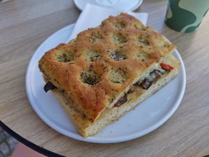 Vegan focaccia at Espresso House - Potsdamer Platz in Berlin