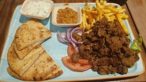 Vegan Gyros Plate at Oh my Greek! in Zurich