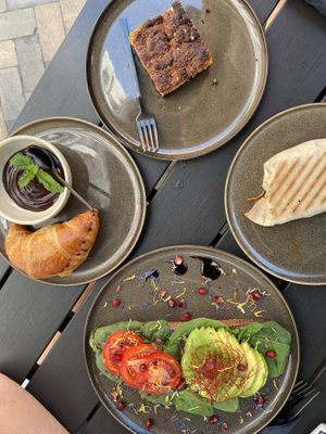 Wrap, avocado toast, Oreo cake and vegan croissant 💚  at Lykke Cafe und Bar in Flensburg