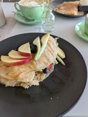 Sehr leckere Pancakes at Lykke Cafe und Bar in Flensburg