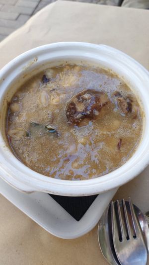 Bean and mushroom stew, would come back for this alone at Fangas Veg in Coimbra