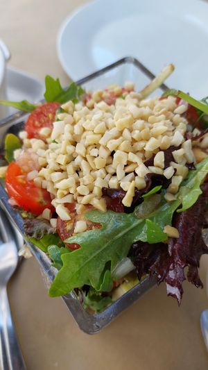 Apple and almond salad at Fangas Veg in Coimbra