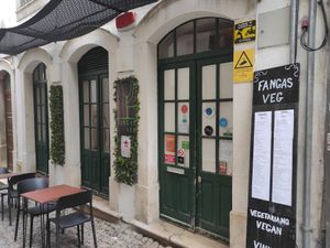 Outside at Fangas Veg in Coimbra