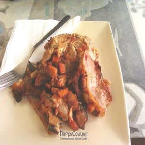 Vegan lasagne at Sacred Kitchen in Fremantle