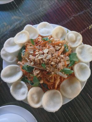 Banana flower salad at Thien Tam in Hue