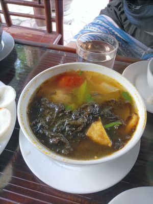 Seaweed soup at Thien Tam in Hue