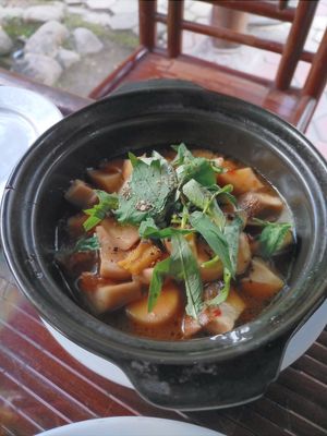 Braised mushroom at Thien Tam in Hue