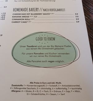 All pancakes can be made vegan. at Base Coffee in Bamberg