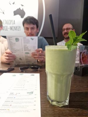 Green Smoothie with Protein Shot 10/10 at Base Coffee in Bamberg