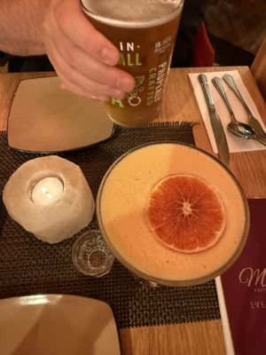 Mocktail & pint  at Morans in Westward Ho