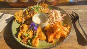 Kimchi bowl, no egg at Yachats Brewing in Yachats